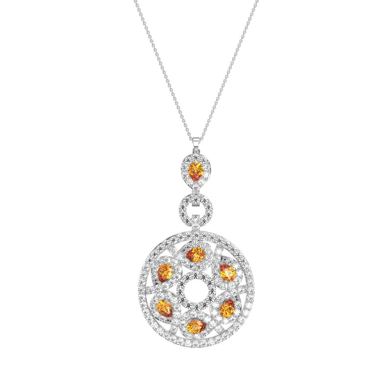 Medallion Pear Necklace