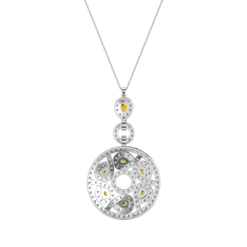 Medallion Pear Necklace