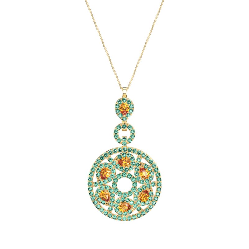 Medallion Pear Necklace