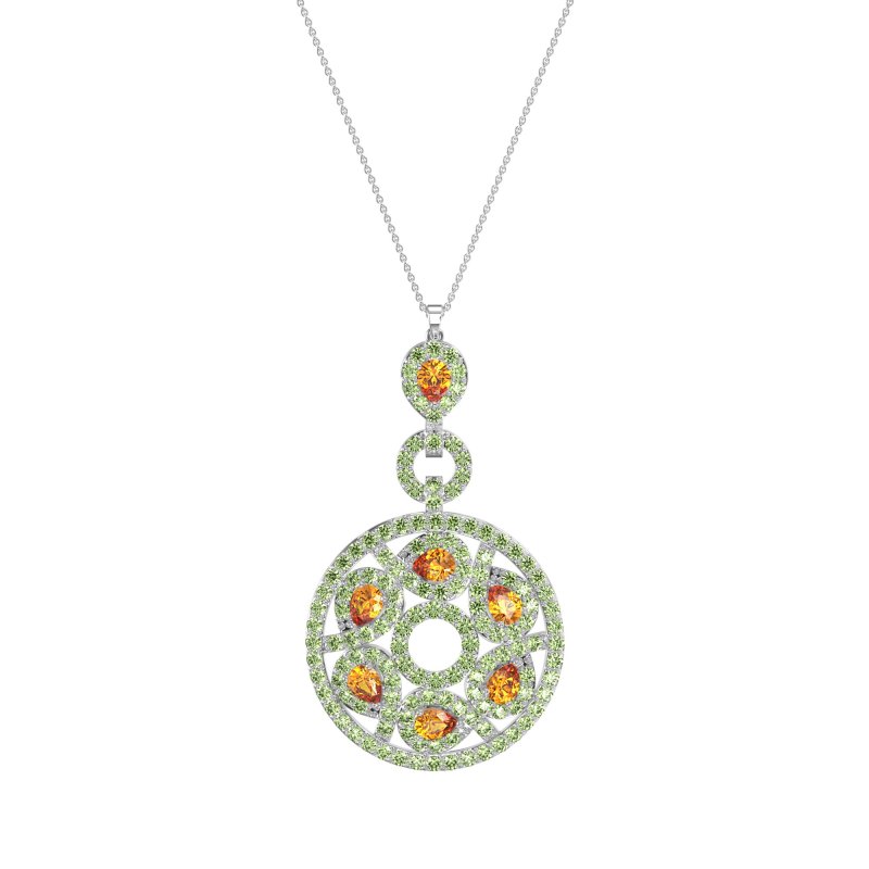 Medallion Pear Necklace