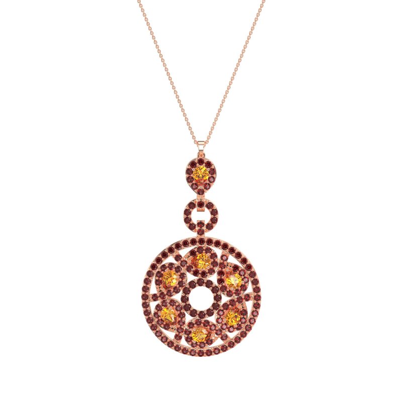 Medallion Pear Necklace