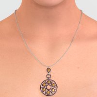 Medallion Pear Necklace