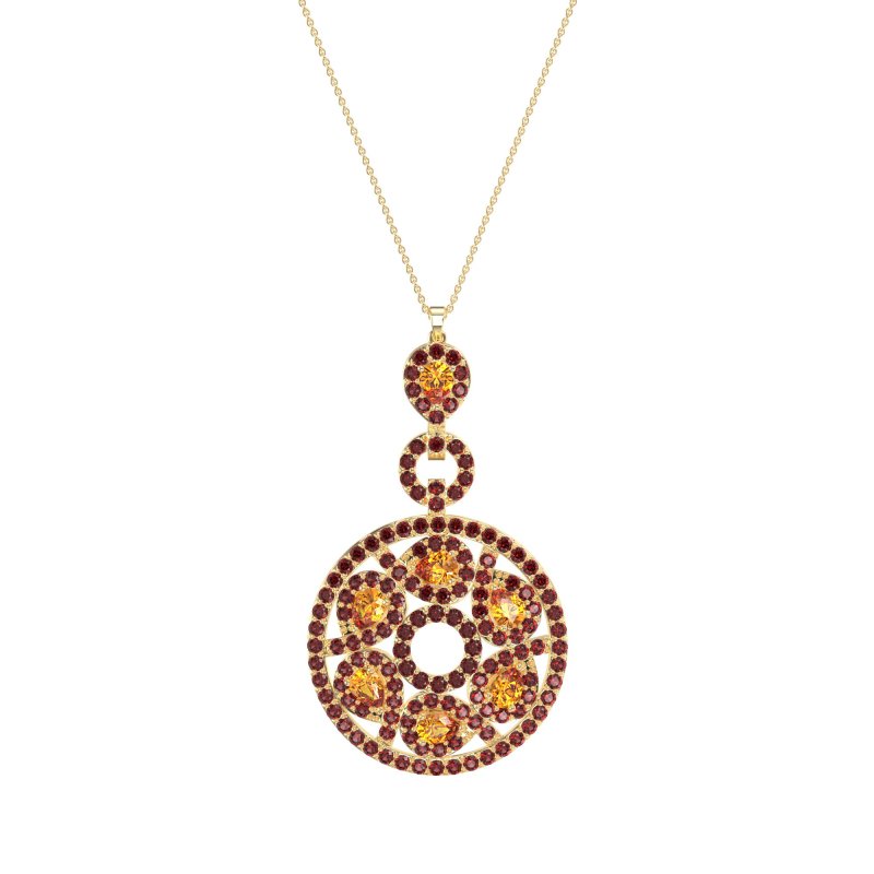 Medallion Pear Necklace