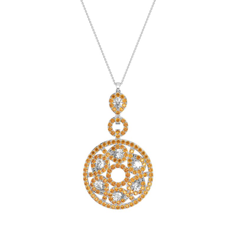 Medallion Pear Necklace