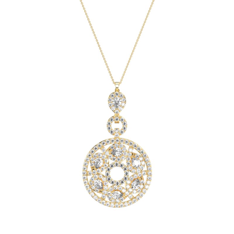 Medallion Pear Necklace
