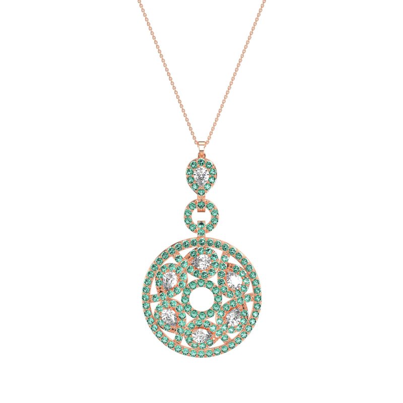 Medallion Pear Necklace
