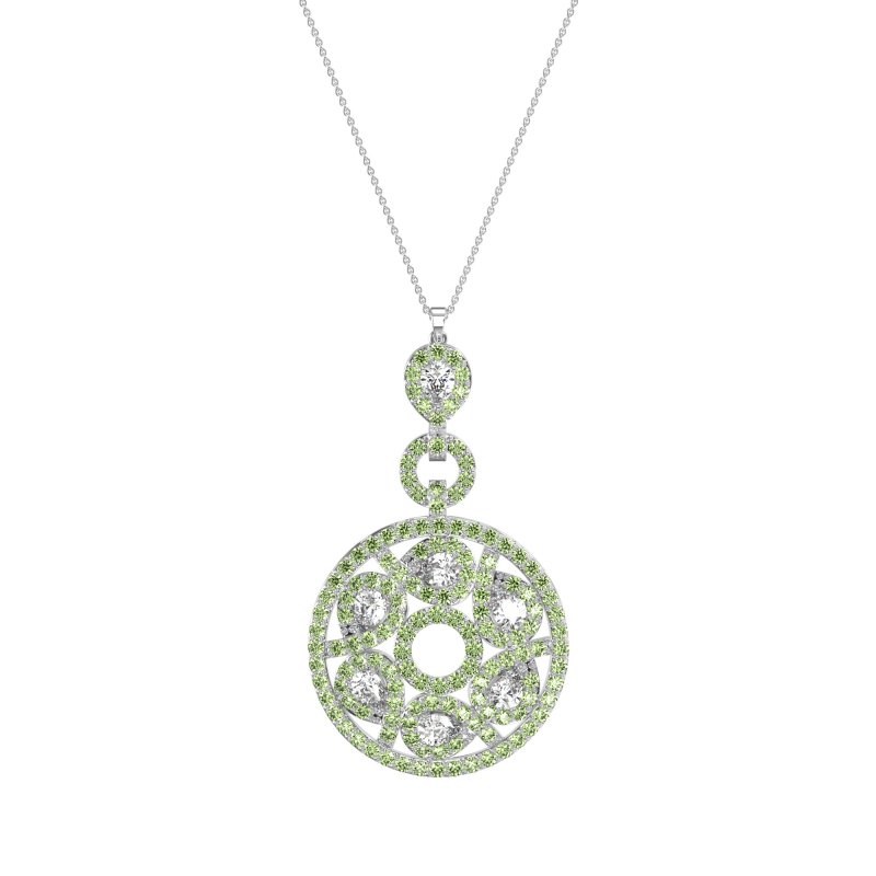 Medallion Pear Necklace