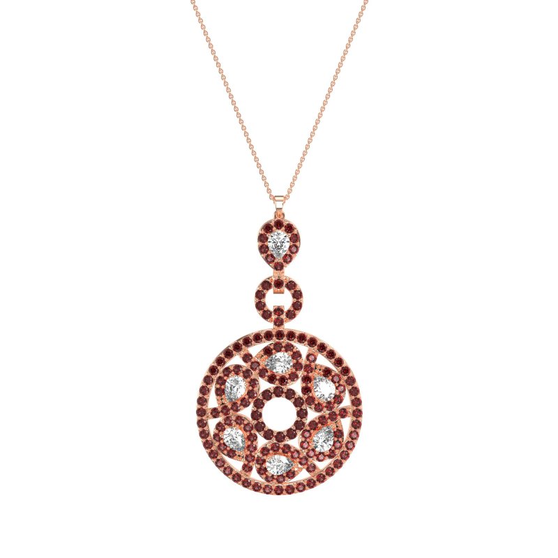 Medallion Pear Necklace
