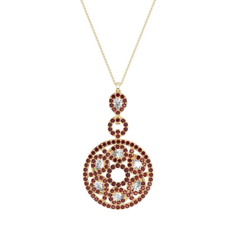 Medallion Pear Necklace