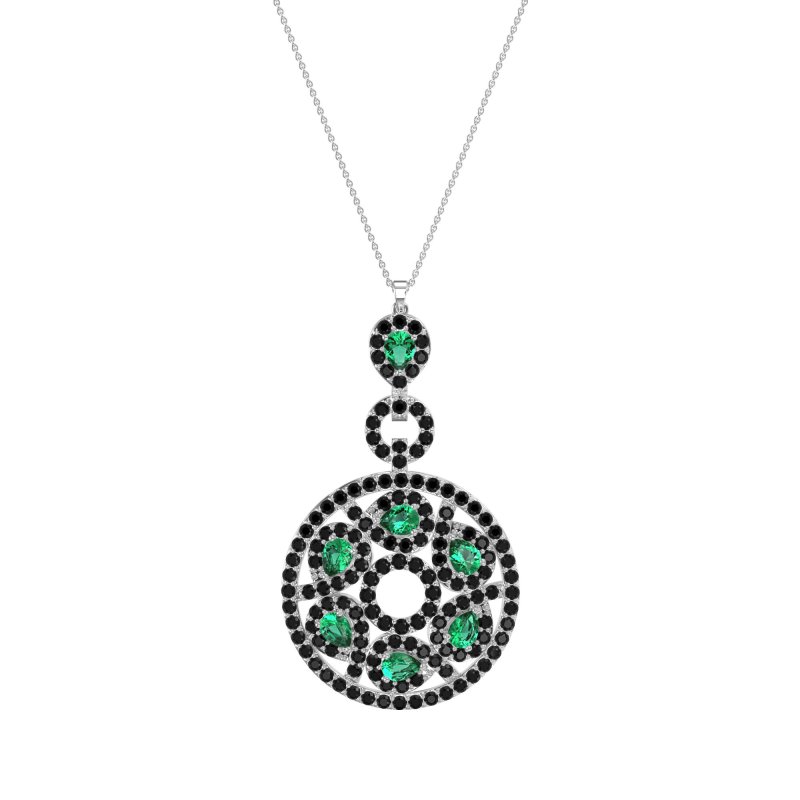 Medallion Pear Necklace