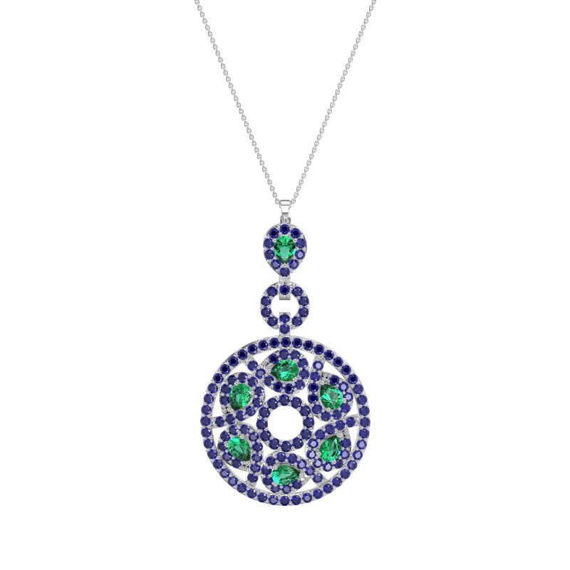 Medallion Pear Necklace