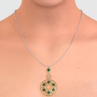 Medallion Pear Necklace