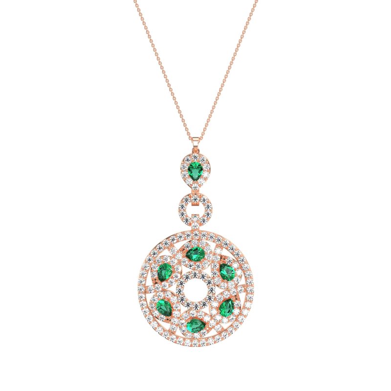 Medallion Pear Necklace