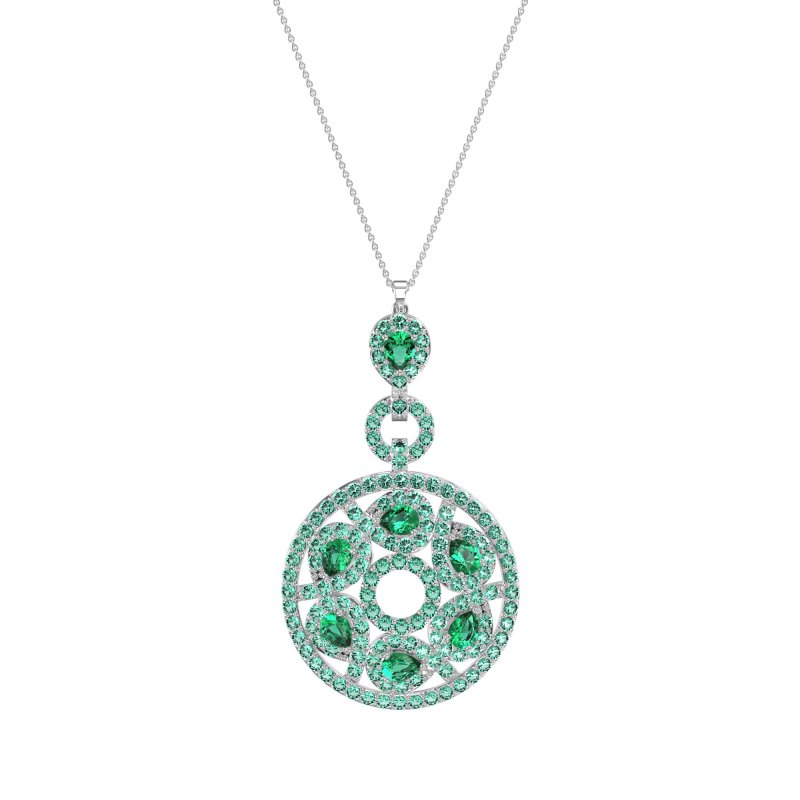 Medallion Pear Necklace