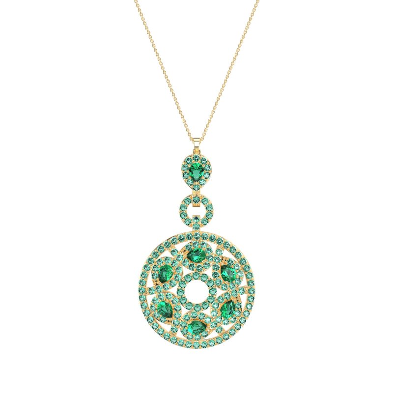 Medallion Pear Necklace