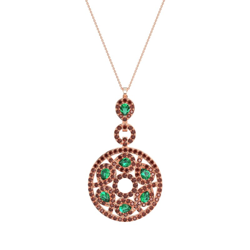 Medallion Pear Necklace
