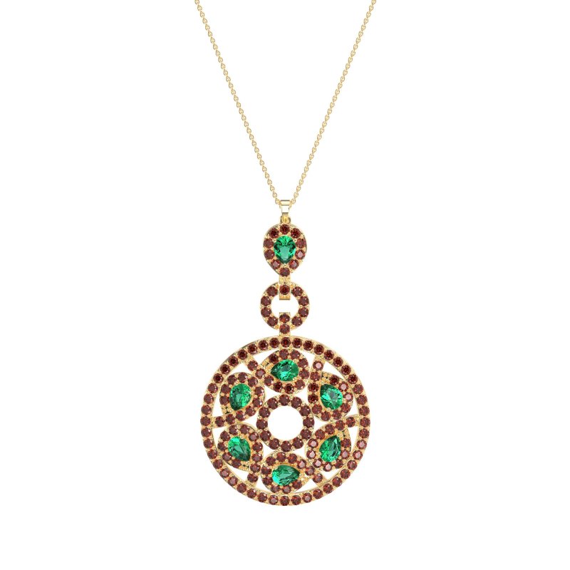 Medallion Pear Necklace