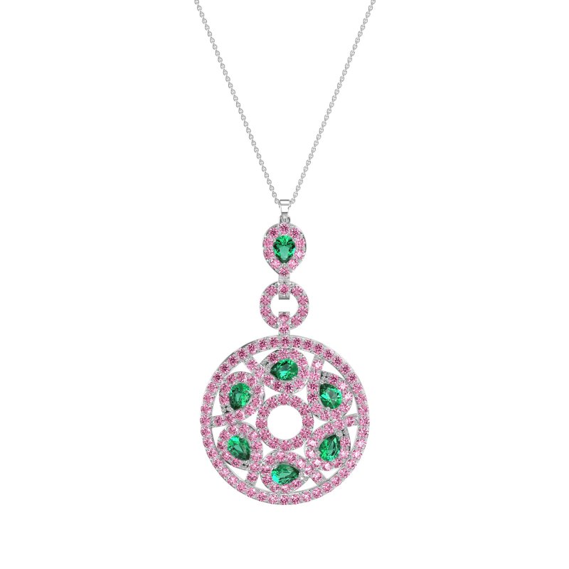 Medallion Pear Necklace