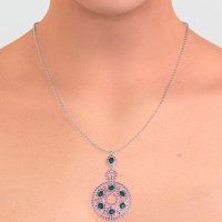 Medallion Pear Necklace