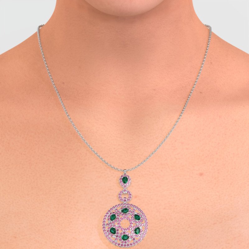 Medallion Pear Necklace
