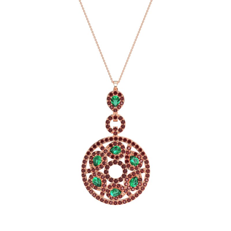 Medallion Pear Necklace