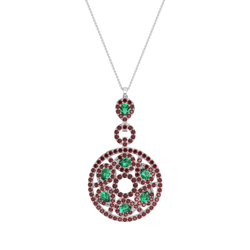 Medallion Pear Necklace