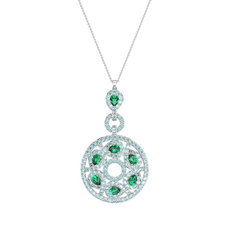 Medallion Pear Necklace
