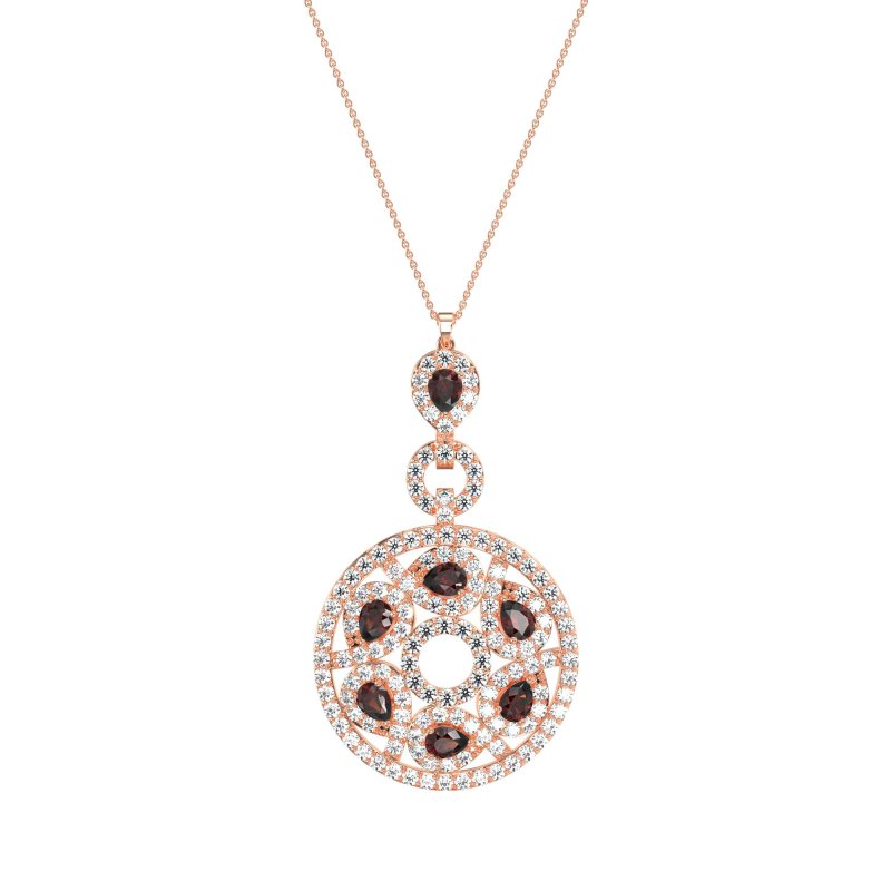 Medallion Pear Necklace