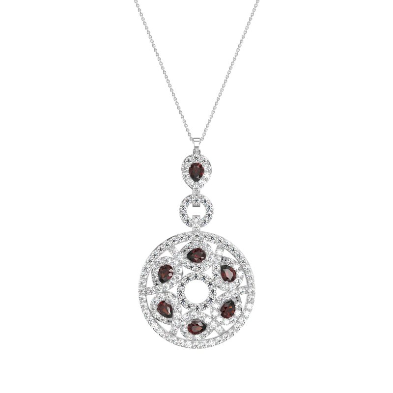 Medallion Pear Necklace