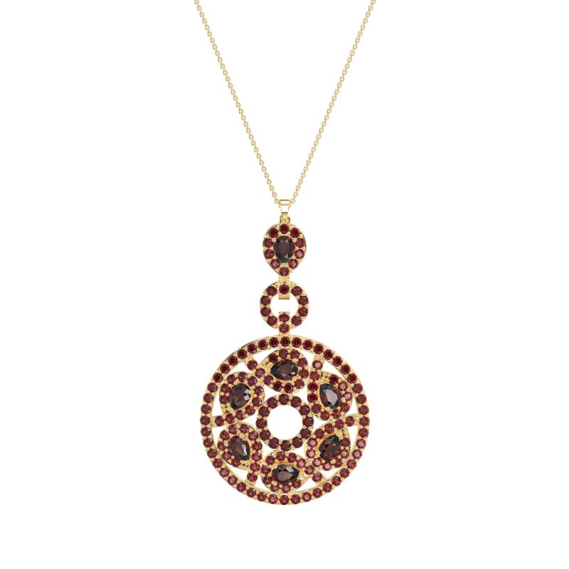 Medallion Pear Necklace