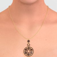 Medallion Pear Necklace