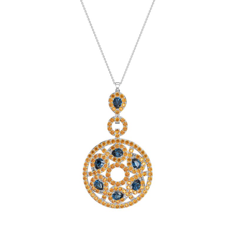 Medallion Pear Necklace