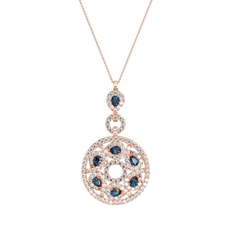 Medallion Pear Necklace