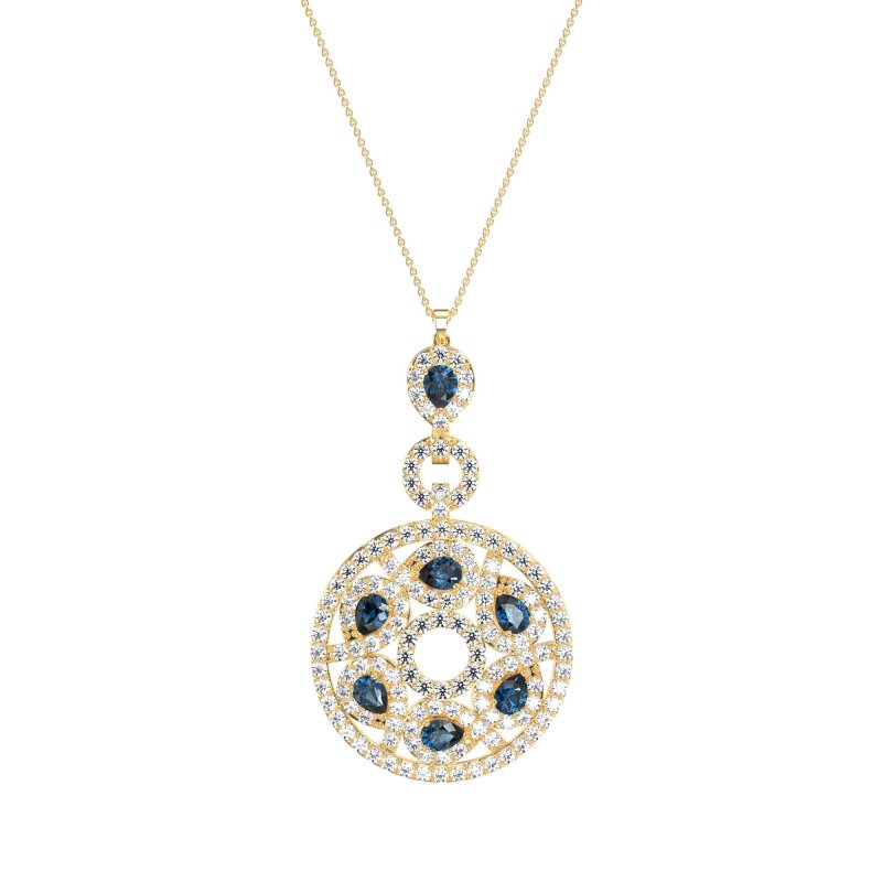 Medallion Pear Necklace