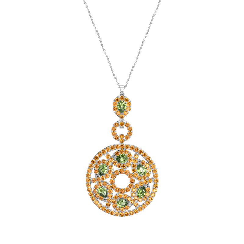 Medallion Pear Necklace
