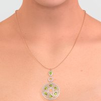 Medallion Pear Necklace