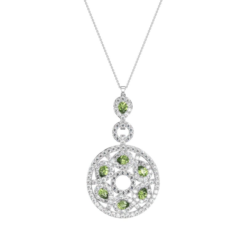 Medallion Pear Necklace