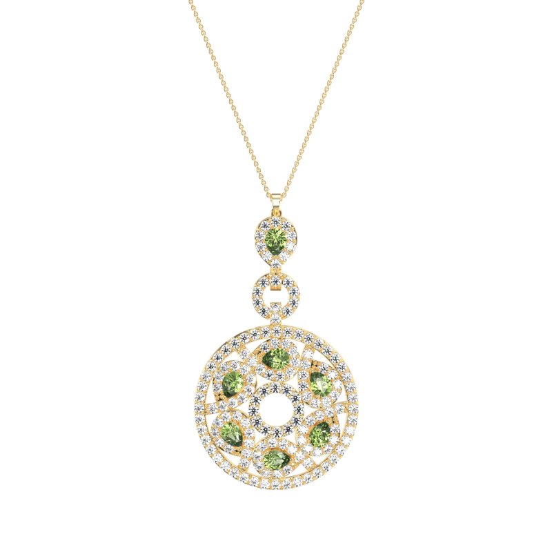 Medallion Pear Necklace