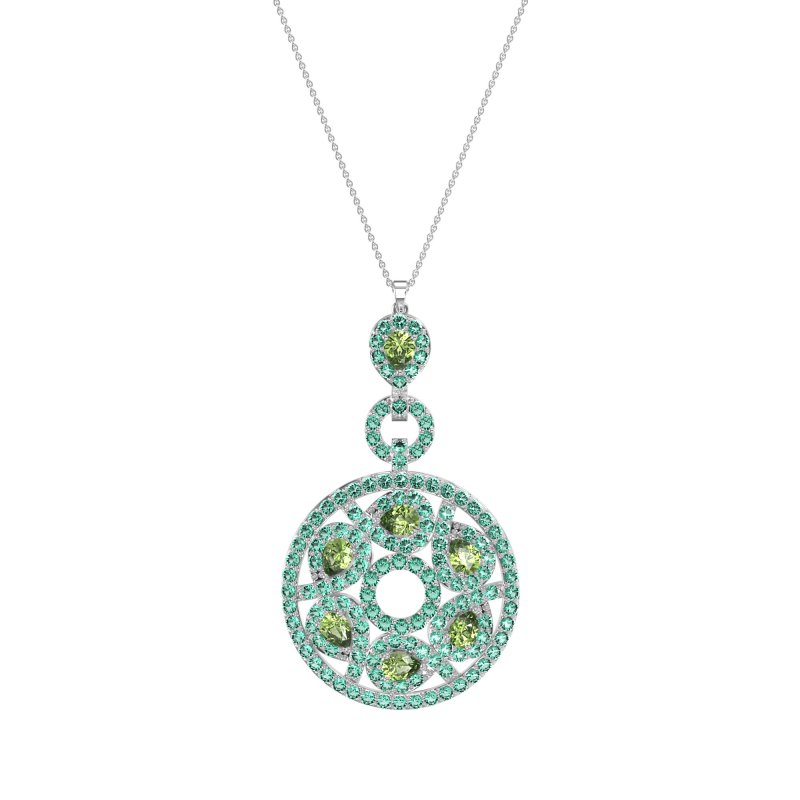 Medallion Pear Necklace