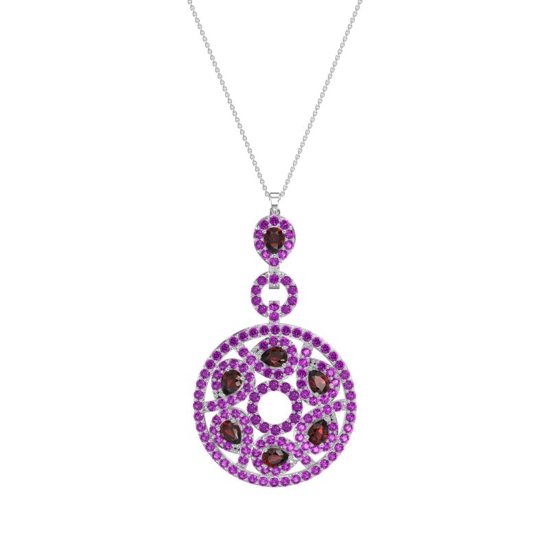 Medallion Pear Necklace