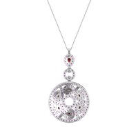 Medallion Pear Necklace