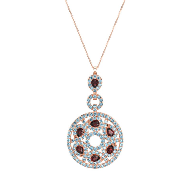 Medallion Pear Necklace