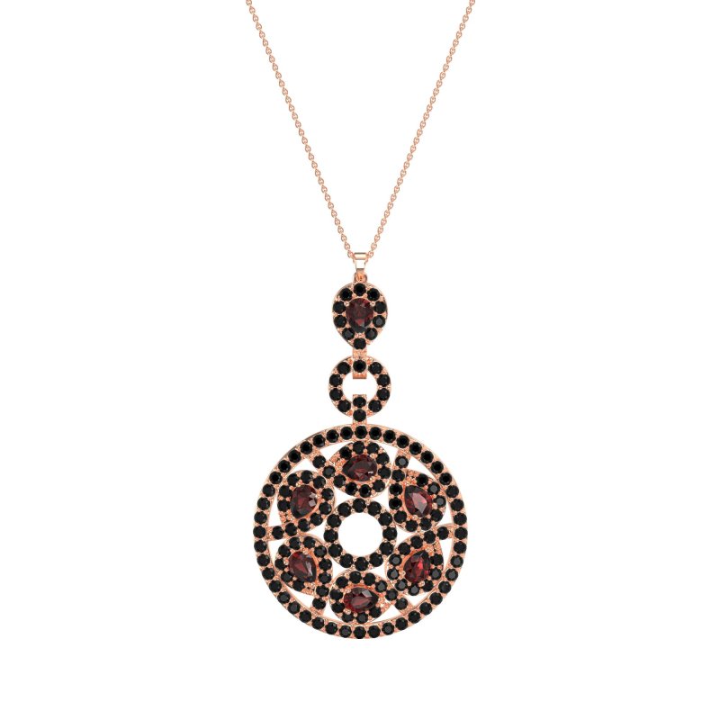 Medallion Pear Necklace