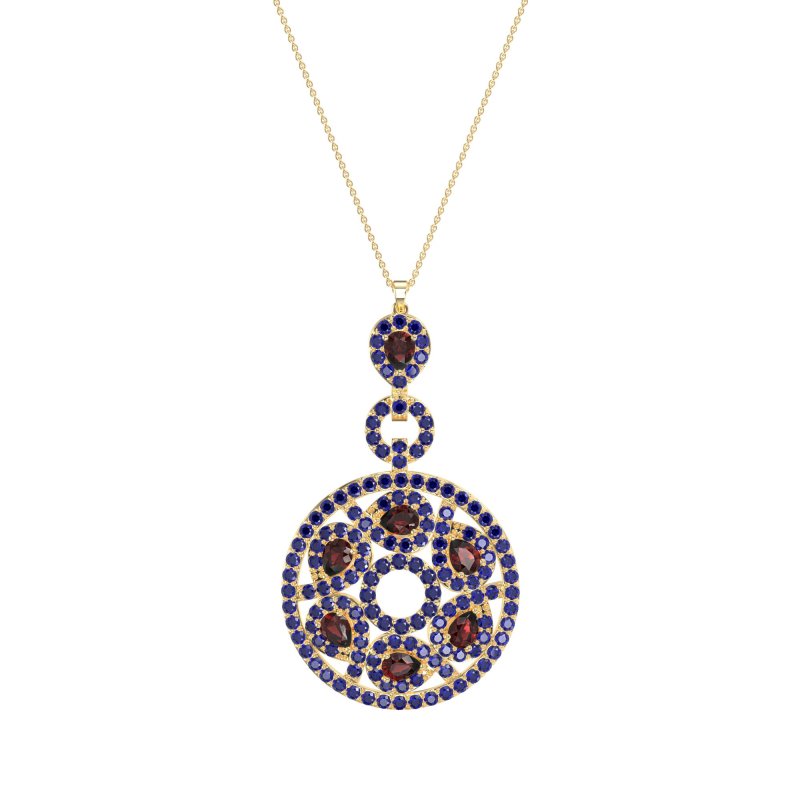 Medallion Pear Necklace