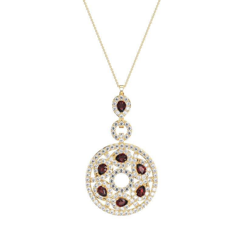 Medallion Pear Necklace