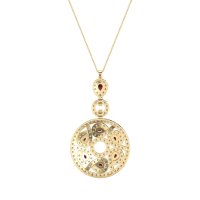 Medallion Pear Necklace