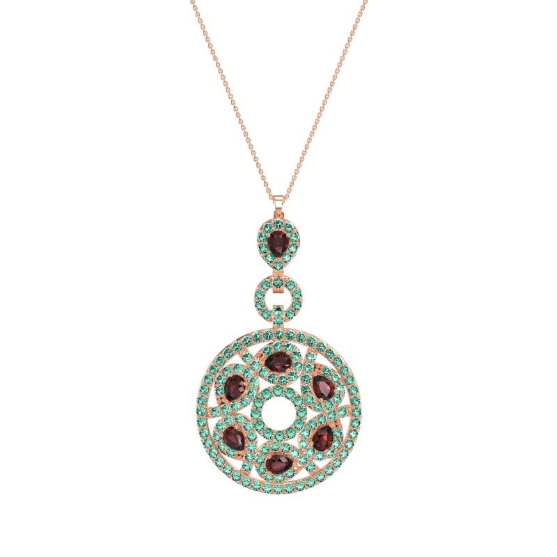 Medallion Pear Necklace