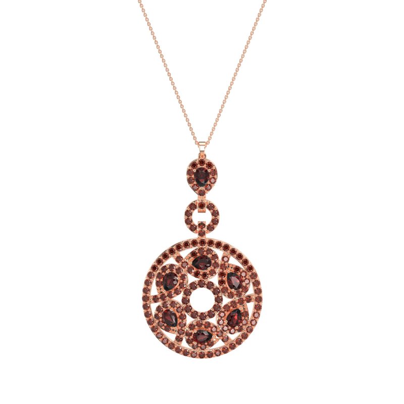 Medallion Pear Necklace