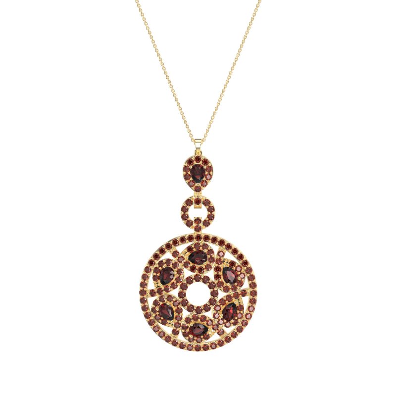 Medallion Pear Necklace