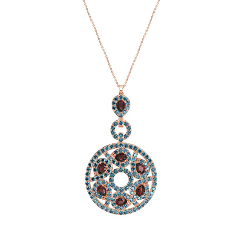 Medallion Pear Necklace